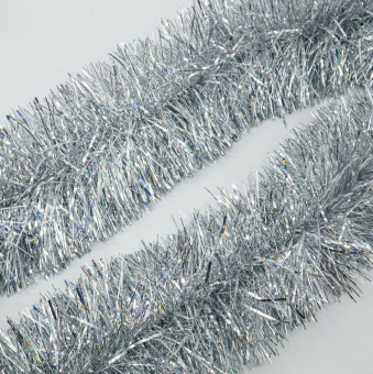 Мишура 15см 1,8м серебро, Микрос/кд518015с