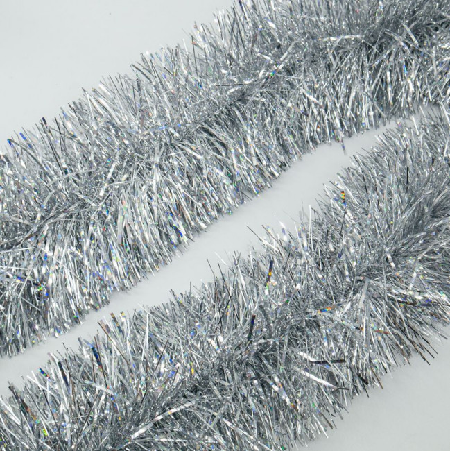 Мишура 15см 1,8м серебро, Микрос/кд518015с