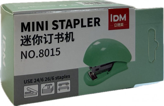Степлер-мини 24/6 канцелярский, с антистеплером, Bachang/8015 (24)