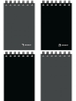 Блокнот А7 40л клетка "Чёрно-серый дизайн", на гребне, Проф-Пресс/Б40-9326 (16)