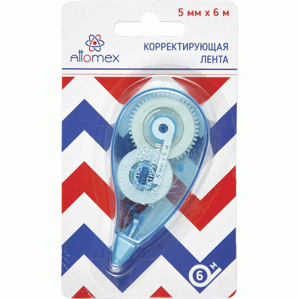 Корректирующая лента 5мм x 06м, фронтальный аппликатор, Attomex/4062102 (12)