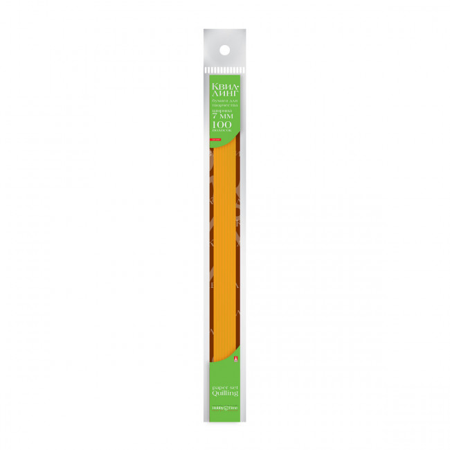 Бумага для квиллинга 7мм, 120г/м2, 100 полос, оранжевая, BV/2-081/02