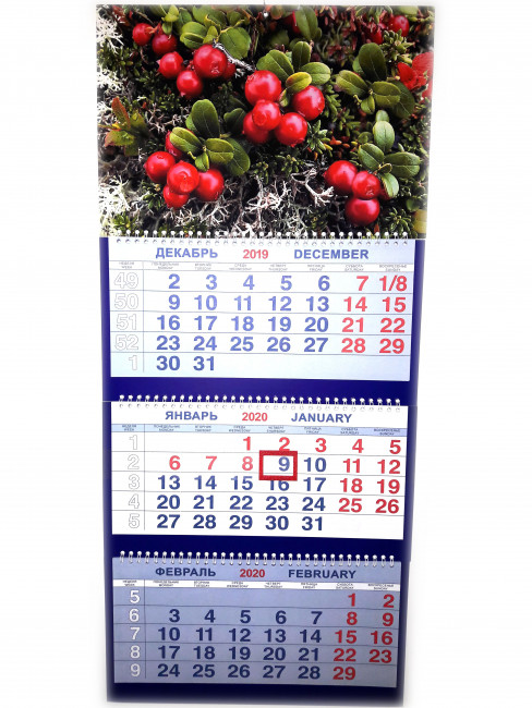 Календарь трио на гребне Ягоды севера