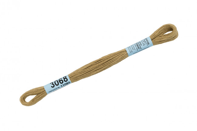 Нитки для вышивания "Gamma"    мулине  ( 0820-3070 )  100% хлопок     8 м №3068 хаки- оливковый