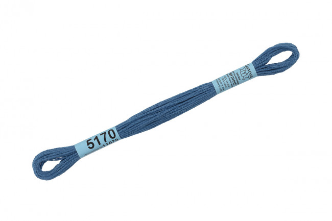 Нитки для вышивания "Gamma"    мулине  ( 3173-6115 )  100% хлопок     8 м №5170 сине-серый