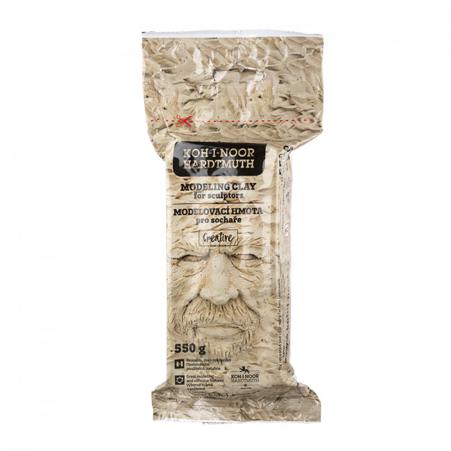 Пластилин 500г скульптурный твердый, телесный, Koh-I-Noor/013169800000