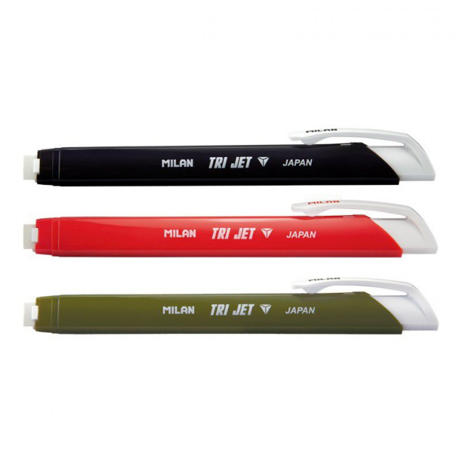 Ластик автоматический TRIJET + 2 сменных ластика, MILAN/BYM10174