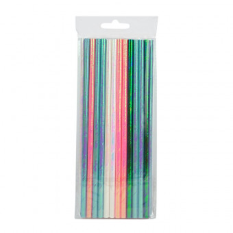 Трубочка д/коктейля "Ирридисцентные" 25 шт/уп Трубочка д/коктейля "Ирридисцентные" 25 шт/уп