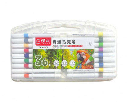 Набор акриловых маркеров Acrilie Marker, 36 цв., в пластиквом пенале, Inshu/YS5405-36 (9/36)