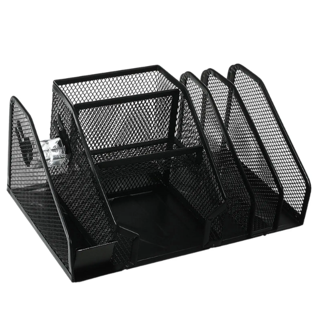 Подставка для канц.пренадлежностей, 7 отд., металлическая, черная WENZER OFFiCE /7054 Подставка для канц.пренадлежностей, 7 отд., металлическая, черная WENZER OFFiCE /7054