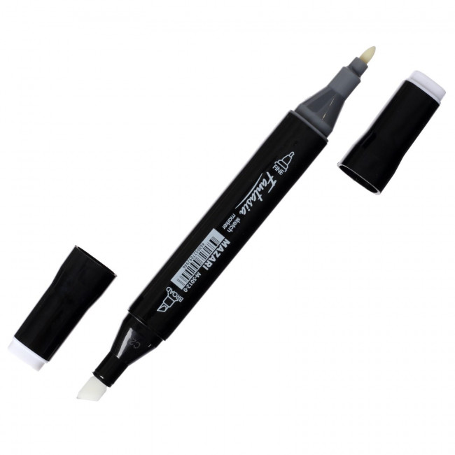 Набор маркеров для скетчинга двусторонние FANTASIA, colorless, 2 шт., пулевид./клиновид. наконечники, пиш.узлы 3.0-6.2мм, ПВХ- упаковка, Mazari