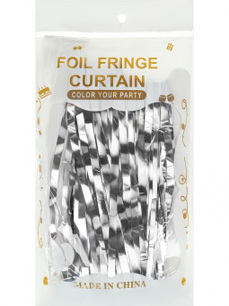 Дождик фольгированный 1*2 м "Вечеринка" серебристый, 4шт,  MILAND/ДЖ-2476