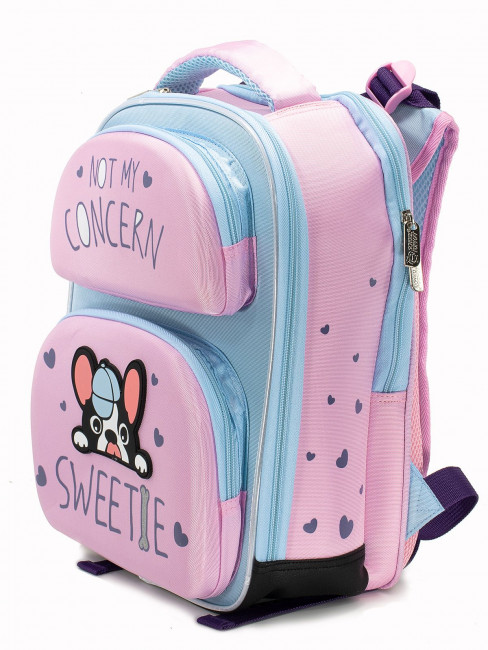 Рюкзак Schoolformat ERGONOMIC 2Е Frenchie 17 л роз. 38х29х18 жестк. каркас 2 отд. молния д/девочек Рюкзак Schoolformat ERGONOMIC 2Е Frenchie 17 л роз. 38х29х18 жестк. каркас 2 отд. молния д/девочек