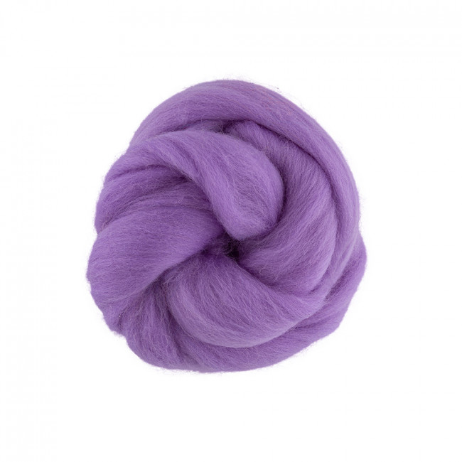 Шерсть для валяния 50г 100% полутонкая шерсть, сирень, Gamma/TFS-050 №0392