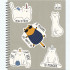 Тетрадь общ., 170х203, 96л.,гребень, "Кото-стикеры" 4+0+выбор. УФ (20)