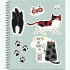Тетрадь общ., 170х203, 96л.,гребень, "Кото-стикеры" 4+0+выбор. УФ (20)