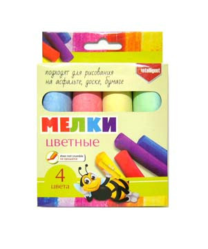 Мелки асфальтовые  круглые, диам.2,5см, 4 цв. ВМ-437 (6/12/144)