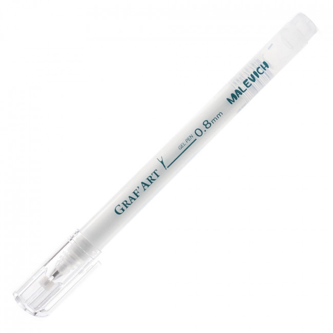 Ручка гелевая 0,8мм "Graf Art" чернила белые, Малевичъ/198002