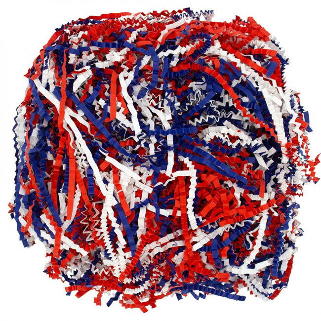 Наполнитель бумажный 50 г, 3 мм,  белый, кораллово-красный, синий, Микрос/Ч619-050