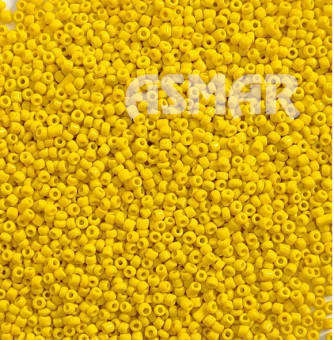Бисер "ASMAR" размер №12, вес: 450 г, жёлтый глянцевый, непрозрачный