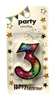 СВЕЧА цифра 3 "Рarty" (12)