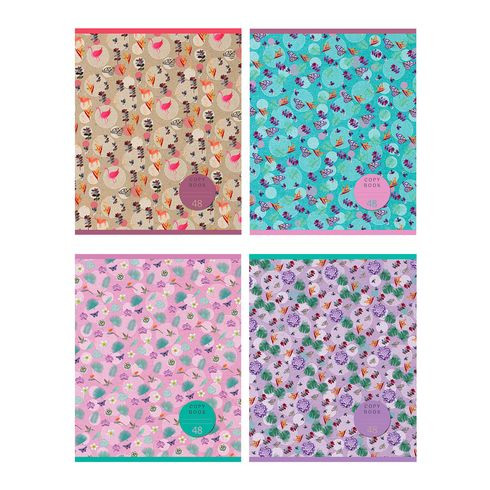 Тетрадь общая А5 скоба 48л. клетка "EcoLine" (ассорти) BG (10/80) Тетрадь общая А5 скоба 48л. клетка "EcoLine" (ассорти) BG (10/80)