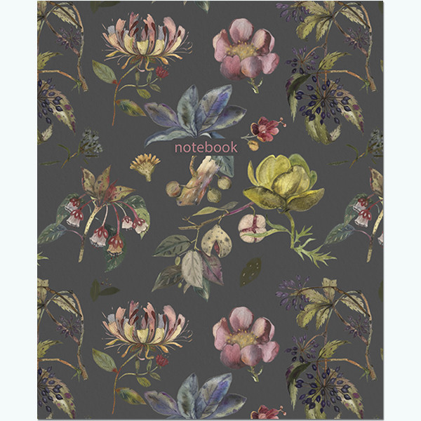 Тетрадь 48 клетка "Акварельные принты" скрепка, Полином/3114 (40)