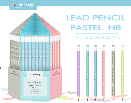 Карандаш чернографитный НВ, трехгранный корпус, без ластика, заточенный, Yalong/ YL221328-TZ (168)