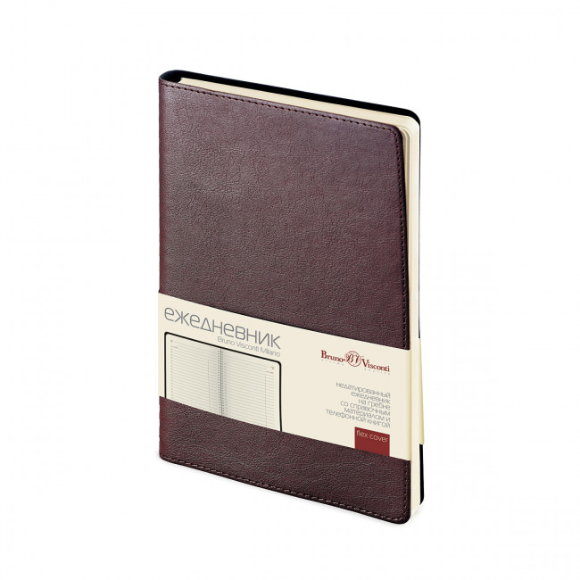 Ежедневник А5 136л недатированный "Milano", коричневый, BV/3-415/05 (20)