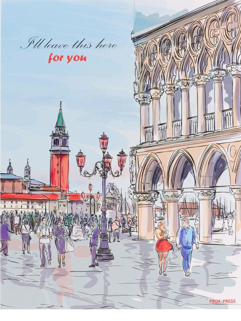 Тетрадь А5+ 100 клетка "Оживленная площадь", на кольцах, Prof-Press/100-1296 Тетрадь А5+ 100 клетка "Оживленная площадь", на кольцах, Prof-Press/100-1296