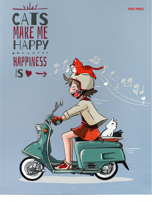 Папка на кольцах для тетради А5 "В стиле аниме", 4 кольца, Проф-Пресс/ПК-2944 (15)