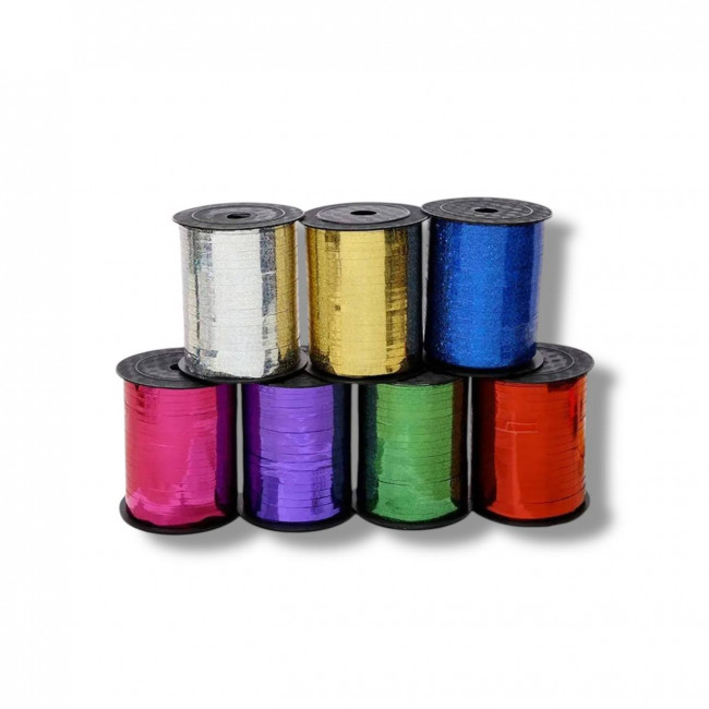 Лента 250м полипропилен, с блеском, цвет ассорти, MAG-260151