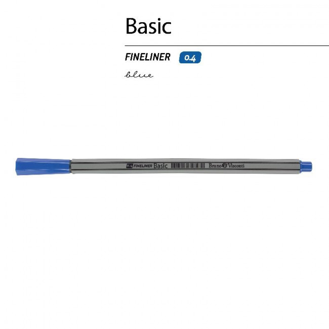 Ручка капиллярная 0.4мм синяя "Basic. Fineliner", BV/36-0008 (24) Ручка капиллярная 0.4мм синяя "Basic. Fineliner", BV/36-0008 (24)