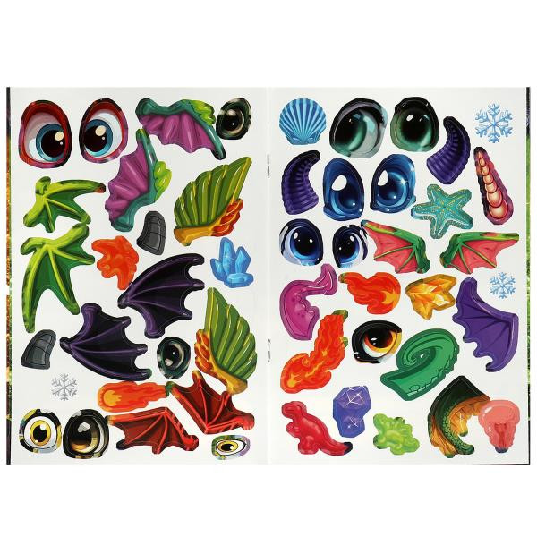 Активити «Придумай дракончика. Крыластики» с 50 наклейками. Формат: 160х235мм 8стр, Умка