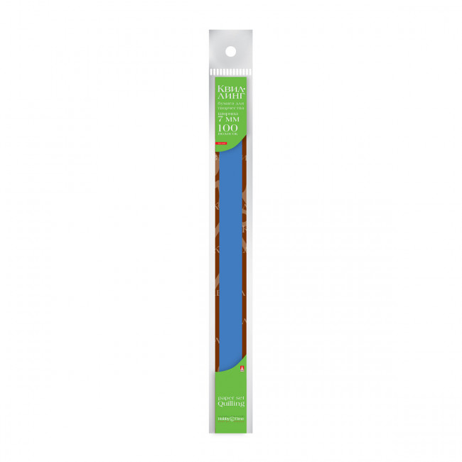 Бумага для квиллинга 7мм, 120г/м2, 100 полос, синяя, BV/2-081/06 Бумага для квиллинга 7мм, 120г/м2, 100 полос, синяя, BV/2-081/06