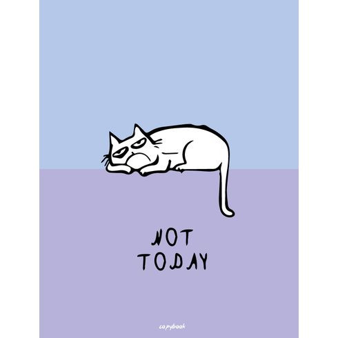 Тетрадь для записей со сменным блоком А5 200л. клетка "No today" ламинация матовая, четырёхцветный блок, индивидуальная упаковка (24)