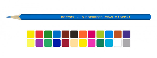 Набор цветных карандашей 24цв "Гигантозавр" заточеные, ВКФ/GGZ-CP-6024