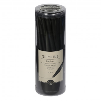 Ручка капиллярная 0.36мм черная "Slimline. Fineliner", BV/36-0021 (24)