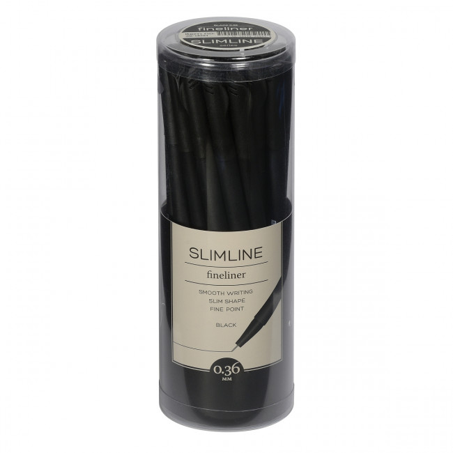 Ручка капиллярная 0.36мм черная "Slimline. Fineliner", BV/36-0021 (24)
