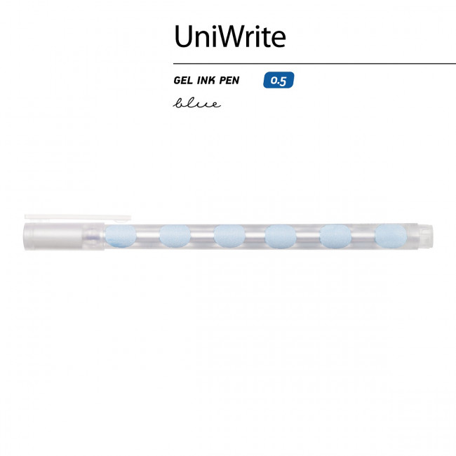 Ручка гелевая 0.5мм синяя "UniWrite. Горошек крупный голубой", BV/20-0305/01 (24) Ручка гелевая 0.5мм синяя "UniWrite. Горошек крупный голубой", BV/20-0305/01 (24)