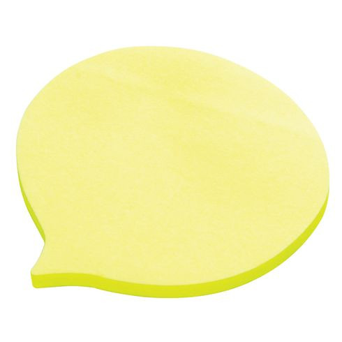 Бумага для заметок, фигурная, "Диалог", 7,0*7,0 см,  50 л., самоклеящаяся, желтая НЕОН, европодвес, 24/720 шт. в упак.