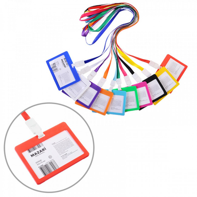 Бейдж 103*75мм горизонтальный "Personality", на шнурке, Mazari/М-5696 (10)