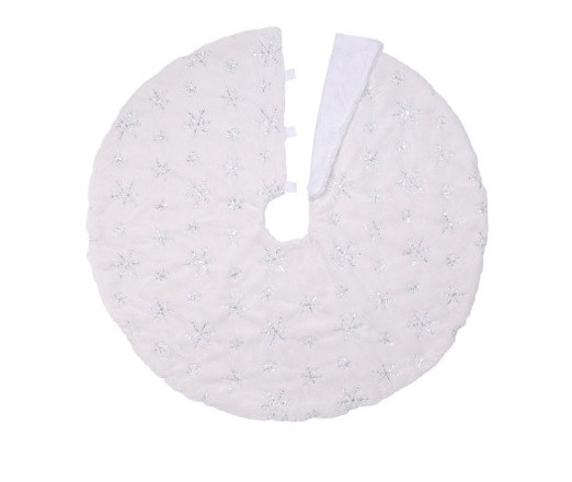 Коврик под елку Серебряные снежинки, 90 см НУ-5329 Коврик под елку Серебряные снежинки, 90 см НУ-5329