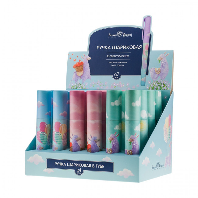 Ручка шариковая 0,7мм синяя «DreamWrite. Волшебные ламы», BV/20-0264/03 (24) Ручка шариковая 0,7мм синяя «DreamWrite. Волшебные ламы», BV/20-0264/03 (24)