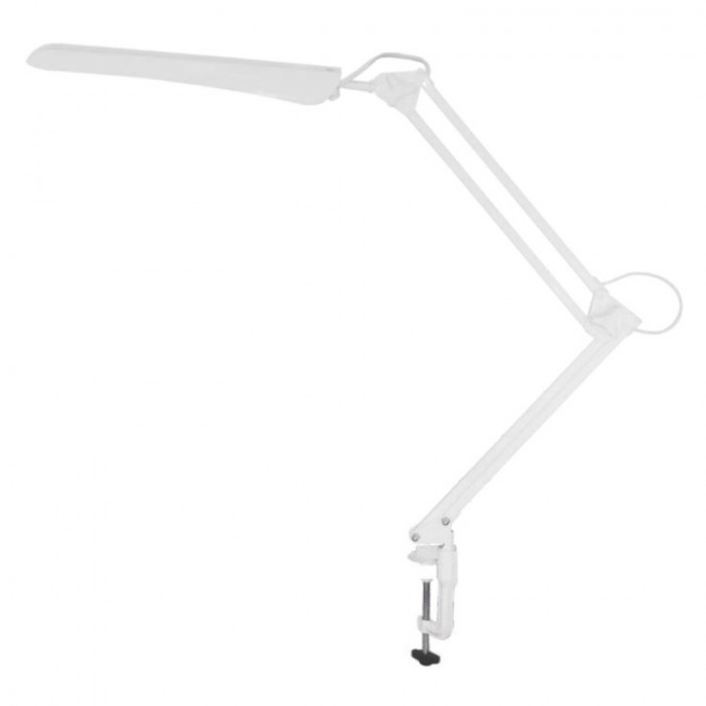 Настольная лампа светильник Гермес на струбцине, СВЕТОДИОДНАЯ, 8 Вт, белый