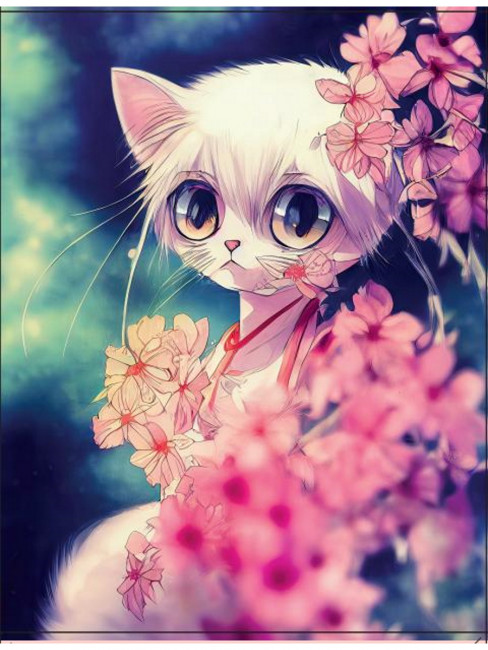 Пакет подароч. 18x23x8см "Кошечка" с глянц. лам. (M), MILAND/ПКП-4191 (12)