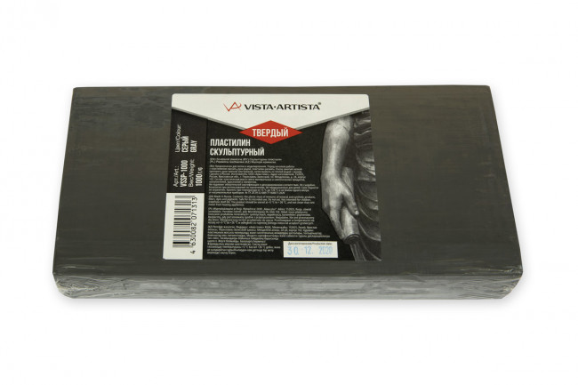 Пластилин скульптурный 1кг серый твердый, Studio VISTA-ARTISTA/ VSSP-1000 №6