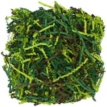 Наполнитель бумажный 50 г, 3 мм, изумруд, шоколадный, зеленая липа, Микрос/Ч614-050