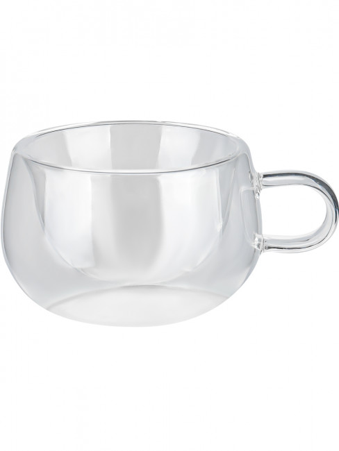 Кружка 250мл стеклянная с двойным дном "Кофейное настроение", MILAND/ВС-0189