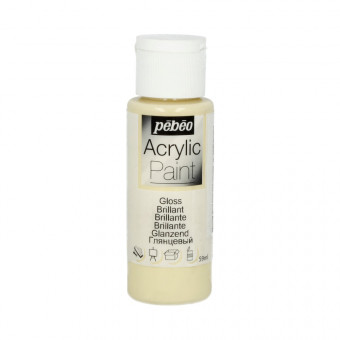 Краска 59мл акриловая глянцевая, для декора, кремовый, Acrylic Paint PEBEO/97861